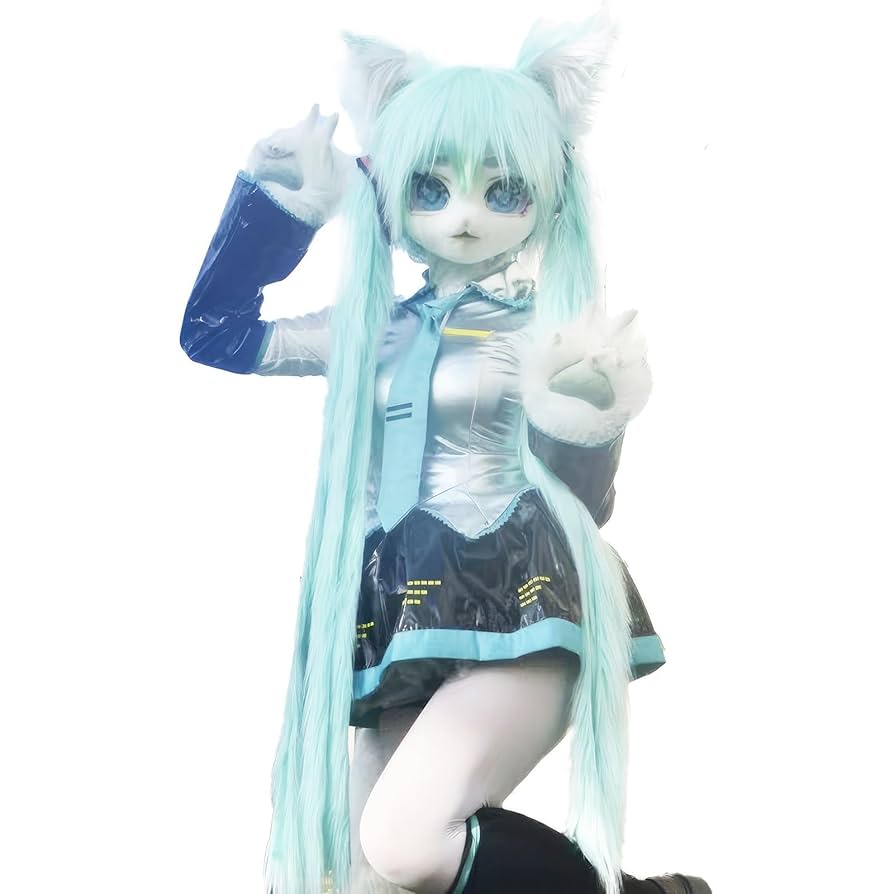 ［最終値下］着ぐるみ マスク ケモノ 着ぐるみヘッド ウサギ耳 兎面 全頭ヘッド ケモノ マスク